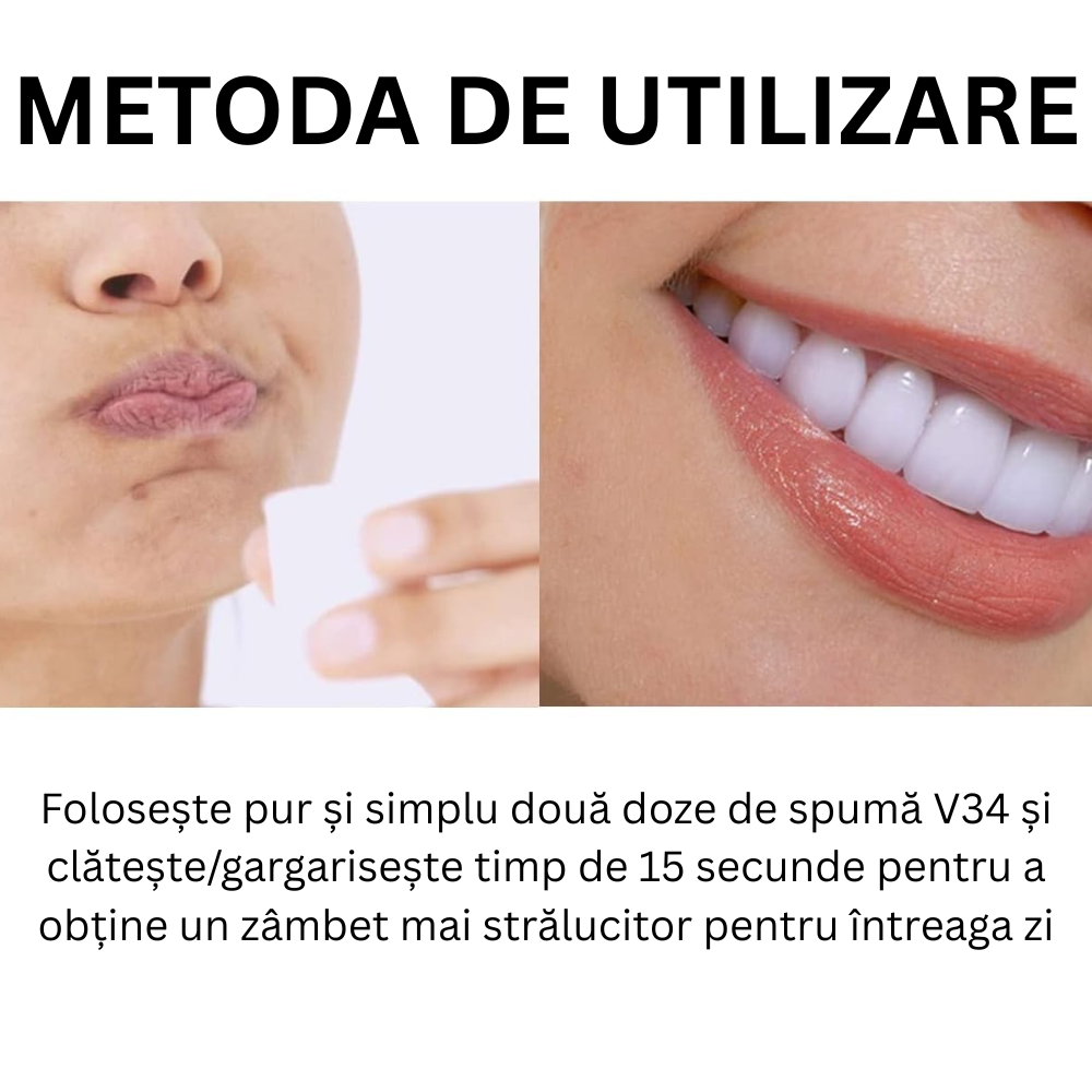 Spumă Magică pentru Dinţi Albi