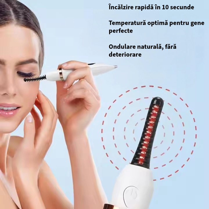 Ondulator delicat cu încălzire pentru gene